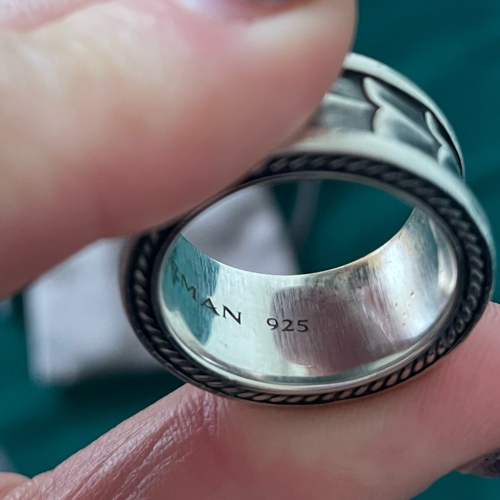 David Yurman Sterling Silver .925 11mm Men's Band D.Y. Armory Collection Ring 9 - Picture 7 of 12